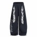 Retro Flame Belt Knife Casual Sweatpants Unisex Loose Street Style Design Sense Unique Wide Leg Long Pants