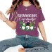 SNUOINIHS Dwarf Round Neck Loose Short Sleeve SNUOINIHS Dwarf Round Neck Loose Short Sleeve