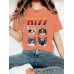 HIZZ Four Cats New Round Neck Loose Short Sleeve HIZZ Four Cats New Round Neck Loose Short Sleeve