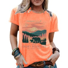 Short sleeved landscape print Short sleeved landscape print