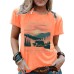 Short sleeved landscape print Short sleeved landscape print