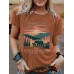 Short sleeved landscape print Short sleeved landscape print