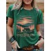Short sleeved landscape print Short sleeved landscape print