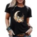 Short sleeved flower moon