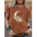 Short sleeved flower moon