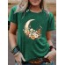 Short sleeved flower moon