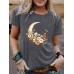 Short sleeved flower moon
