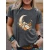 Short sleeved flower moon