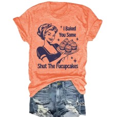 Beauty and Cake Printed Short Sleeves