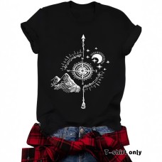 Short sleeved cross print