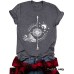 Short sleeved cross print