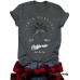 Plant printed loose casual short sleeves