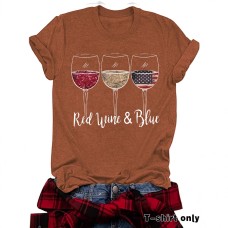 New Short Sleeves with Glass Printing