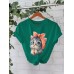 Short sleeved pure cotton kitten