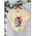 Short sleeved pure cotton kitten