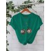 Cherry printed pure cotton top for women