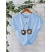 Cherry printed pure cotton top for women