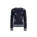 Vintage Gothic Style Embroidered Cardigan Sweater Casual Streetwear Loose Knit Outerwear
