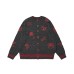 Vintage Gothic Style Embroidered Cardigan Sweater Casual Streetwear Loose Knit Outerwear