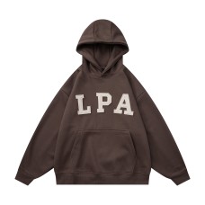 Letter Applique Embroidery Loose Hoodie   Unisex