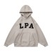 Letter Applique Embroidery Loose Hoodie   Unisex