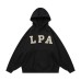 Letter Applique Embroidery Loose Hoodie   Unisex