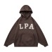 Letter Applique Embroidery Loose Hoodie   Unisex