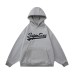 Letter Embroidery Loose Fleece Hoodie Sweatshirt