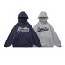 Letter Embroidery Loose Fleece Hoodie Sweatshirt