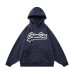 Letter Embroidery Loose Fleece Hoodie Sweatshirt