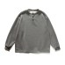 Henley Neck Sweater Loose Casual Waffle Knit Pullover