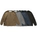 Henley Neck Sweater Loose Casual Waffle Knit Pullover