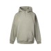 Minimalist Solid Color Panelled Patchwork Loose Half-Zip Hooded Sweatshirt