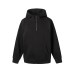 Minimalist Solid Color Panelled Patchwork Loose Half-Zip Hooded Sweatshirt