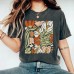 Washed and used T-shirt with printed T-shirt