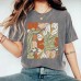 Washed and used T-shirt with printed T-shirt