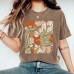 Washed and used T-shirt with printed T-shirt