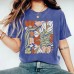 Washed and used T-shirt with printed T-shirt