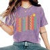 Washed and used T-shirt CHOOSE JOY printed T-shirt