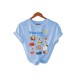 Sunday Morning Round Neck Loose Short Sleeve
