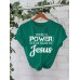 Short sleeved pure cotton slogan