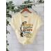 Short sleeved pure cotton cartoon