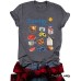 Sunday morning round neck pullover short sleeved shirt