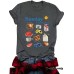 Sunday morning round neck pullover short sleeved shirt