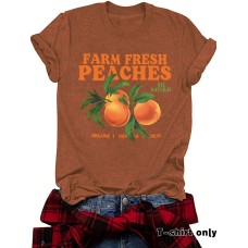 T-shirt FARM PEACHES peach print