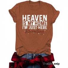 HEAVEN IS MY HOME New Round Neck Loose Short Sleeves HEAVEN IS MY HOME New Round Neck Loose Short Sleeves