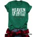 HEAVEN IS MY HOME New Round Neck Loose Short Sleeves