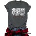 HEAVEN IS MY HOME New Round Neck Loose Short Sleeves