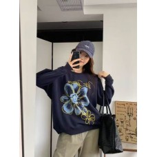Flower Letter Print Female Hoodie Sweatshirt Flower Letter Print Female Hoodie Sweatshirt