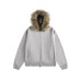 Detachable Fur Collar Loose Hooded Cardigan Sweater